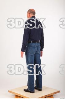 Whole body deep blue shirt jeans of Ed 0004